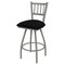 Holland Bar Stool Co 30" Swivel Bar Stool, Nickel Finish, Blk Vinyl Seat X810 - alternate 1